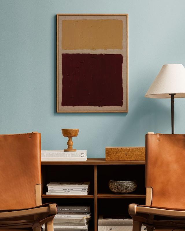 Ochre Versus Oxblood Print تابلو
