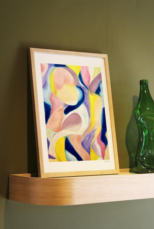 تابلو رنگی انتزاعی، دکوراسیون منزل، تابلو هنری مدرن