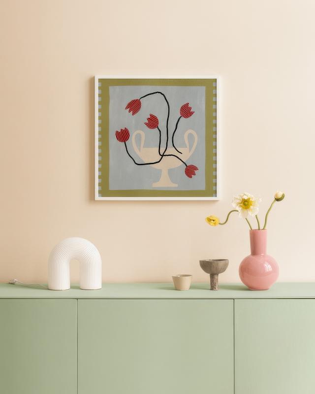 تابلو Shatha Al Dafai - Out of Vase Blooms 6
