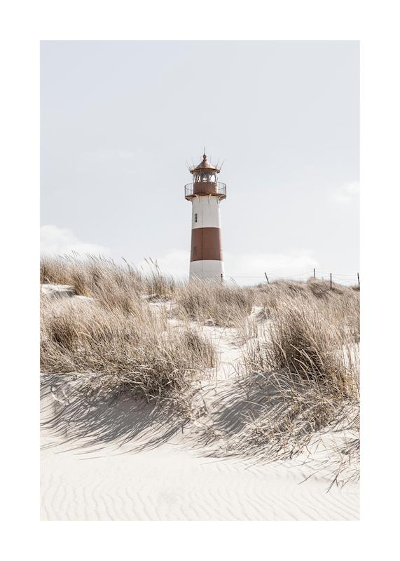 تابلو Lighthouse on Dune در دکوراسیون مدرن