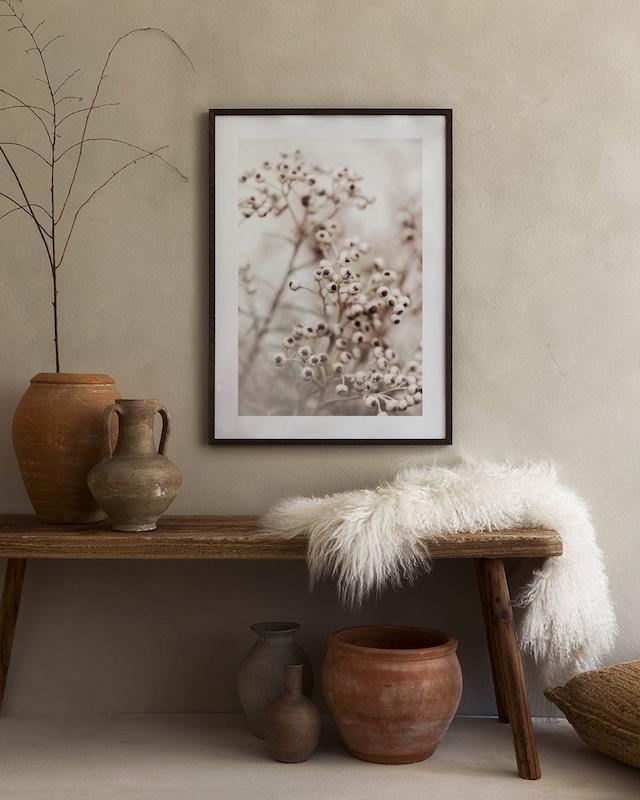 تابلو Beige Botanical Bokeh No2