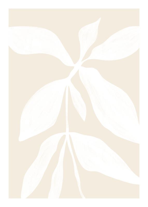 تابلو White Botanical No1