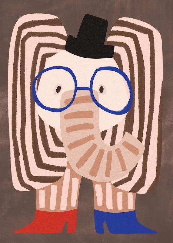 تابلو Dapper Elephant در دکوراسیون مدرن