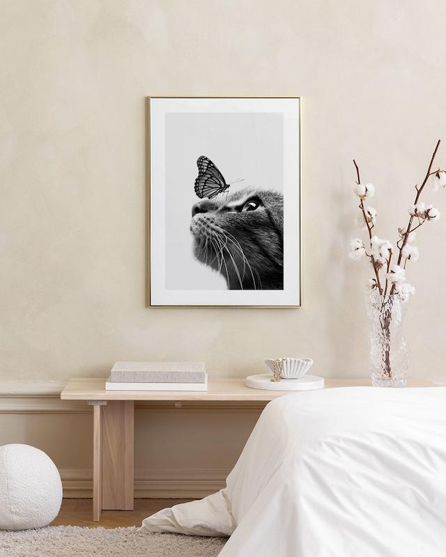 تابلو Butterfly Cat