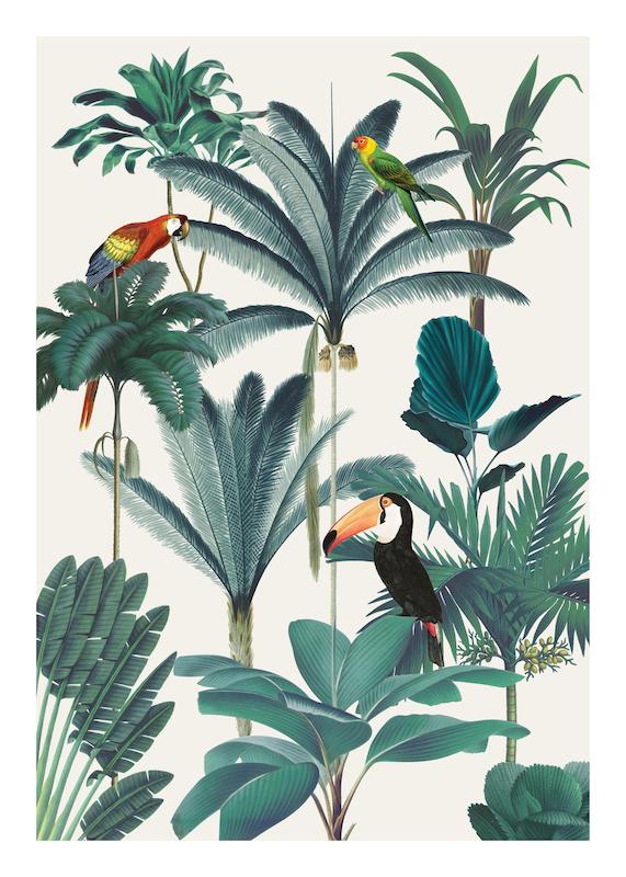 تابلو Royal Botanical Birds در دکوراسیون مدرن
