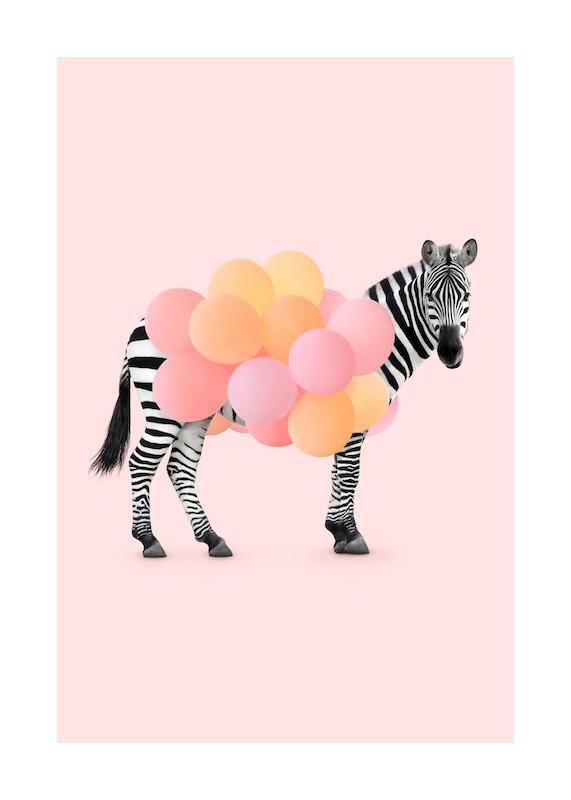 تابلو Zebra Balloon در دکوراسیون مدرن