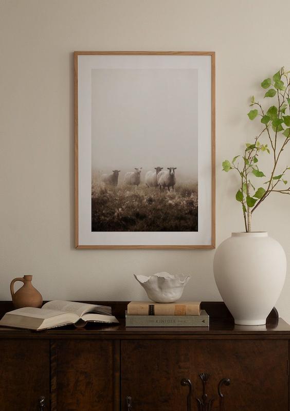 تابلو Sheep In The Fog