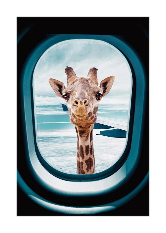 تابلو Peek-A-Boo Giraffe در دکوراسیون مدرن