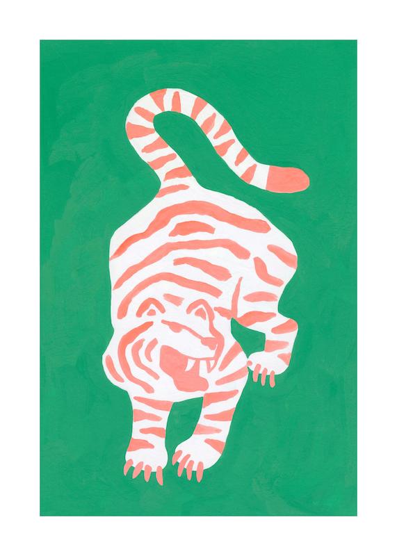 تابلو Fierce Tiger در دکوراسیون مدرن