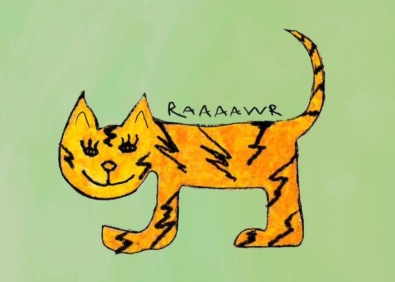 تابلو Tiger Raaawr در دکوراسیون مدرن