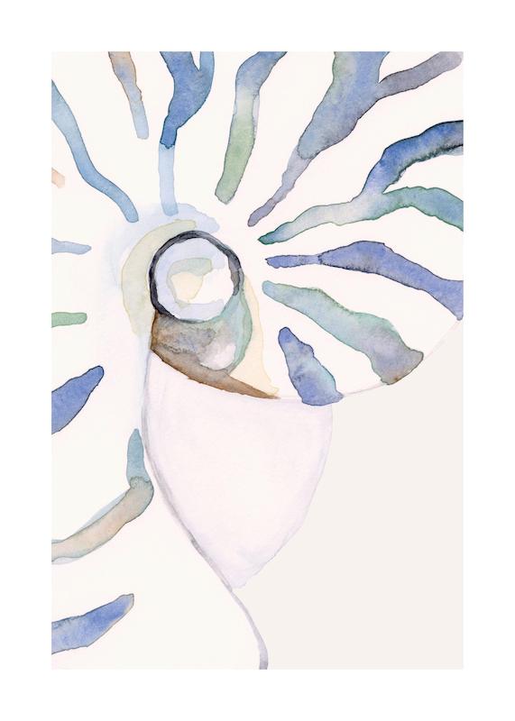 تابلو Abstract Seashell در دکوراسیون مدرن