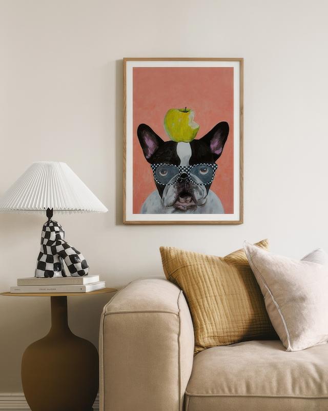 تابلو Coco De Paris - French Bulldog with Apple