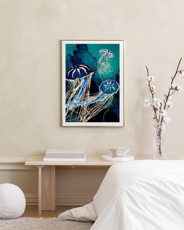 تابلو SpaceFrog Designs - Metallic Jellyfish III