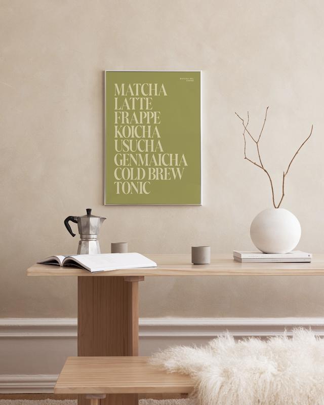تابلو Matcha del Cuore در دکوراسیون مدرن