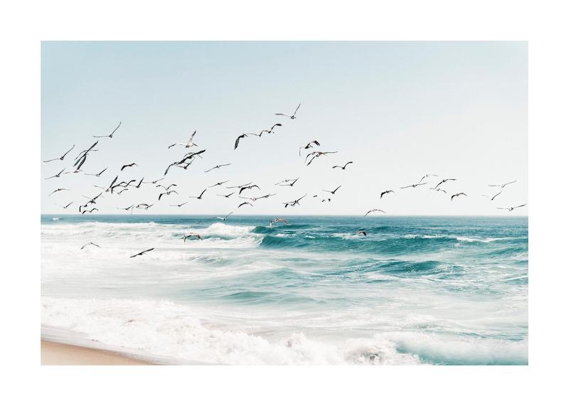 تابلو Birds on Seascape در دکوراسیون مدرن