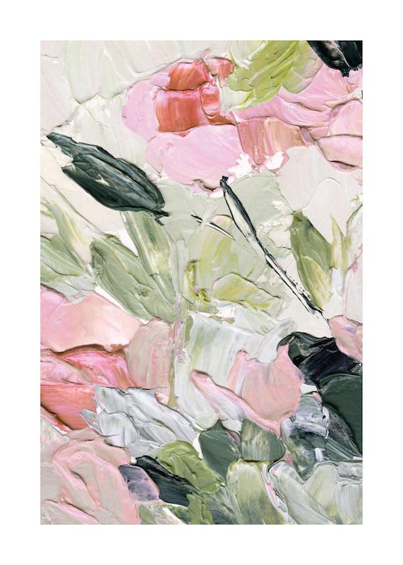 تابلو Flowers in Paint No1 در دکوراسیون مدرن