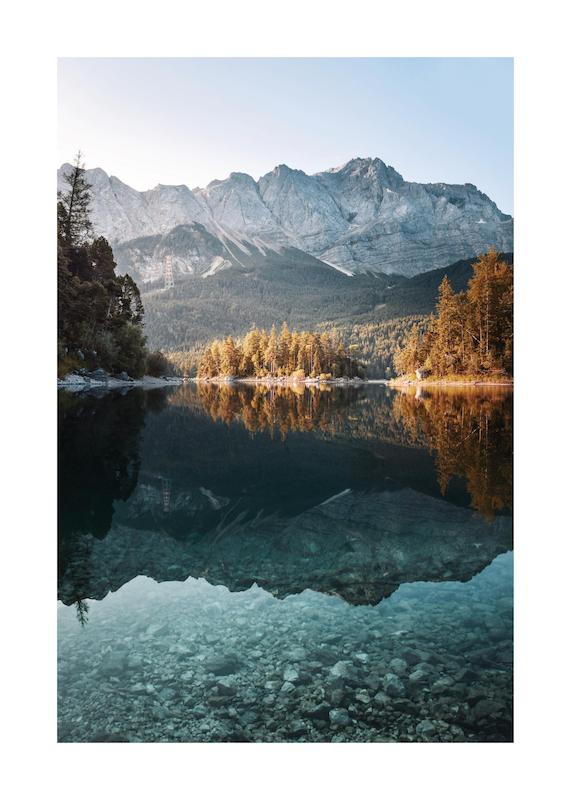 تابلو Eibsee Lake Reflection در دکوراسیون مدرن