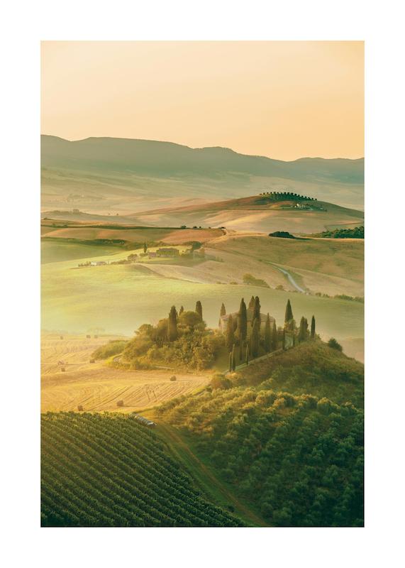 تابلو Tuscany Hills در دکوراسیون مدرن