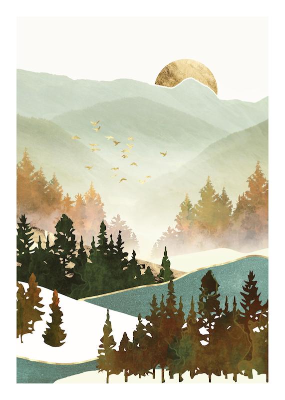 تابلو SpaceFrog Designs - Fall Morning در دکوراسیون مدرن