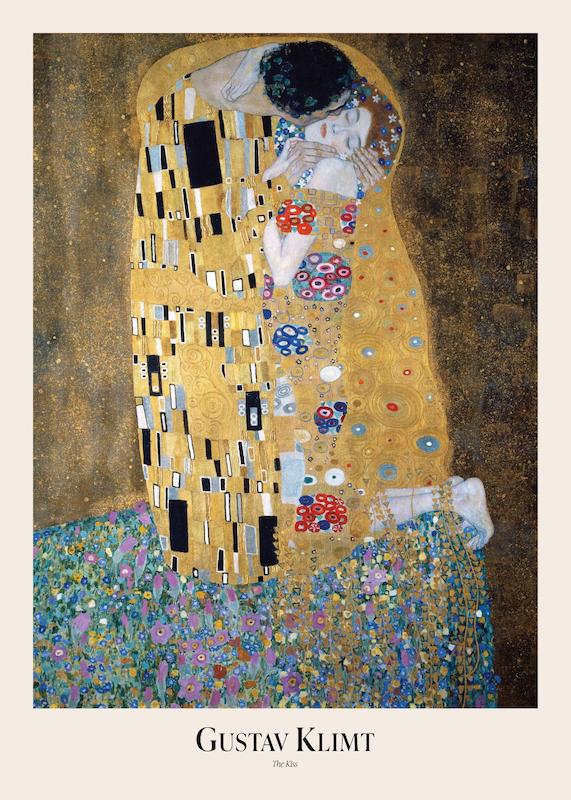 تابلو Gustav Klimt - The Kiss در دکوراسیون مدرن