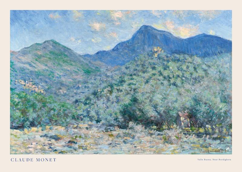 تابلو Monet - Valle Buona, Near Bordighera Landscape در دکوراسیون مدرن
