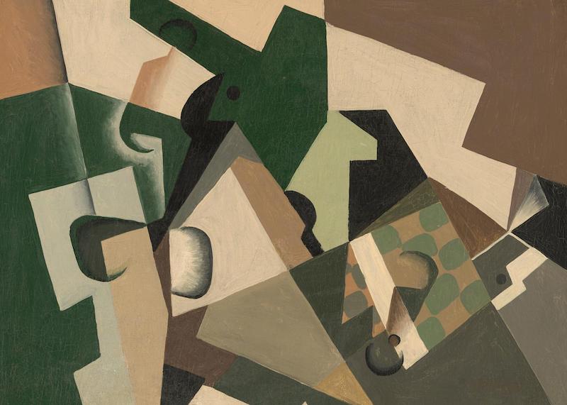 تابلو Juan Gris - Glass and Checkerboard