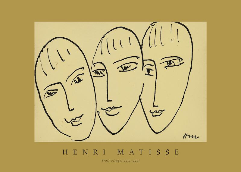 تابلو Matisse - Trois Visages در دکوراسیون مدرن