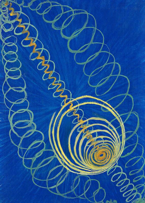 تابلو Hilma af Klint - Primordial Chaos No.16 در دکوراسیون مدرن