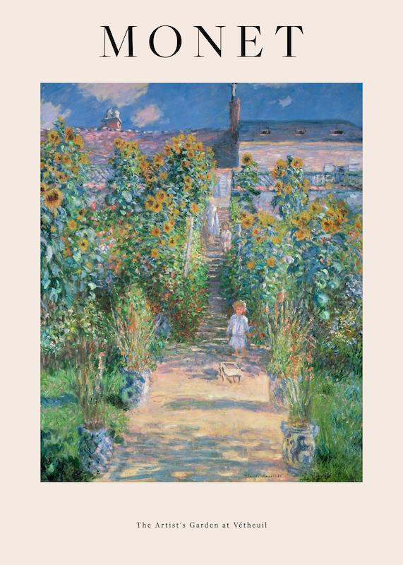 تابلو Monet - The Artist's Garden at Vetheuil در دکوراسیون مدرن