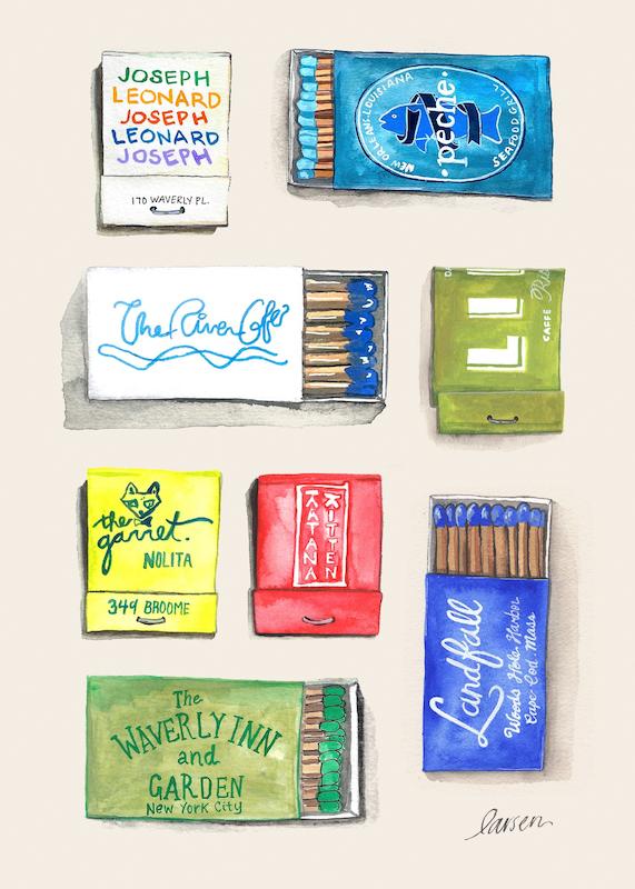 تابلو Larsen McDowell Art - Matchbook Collection No1