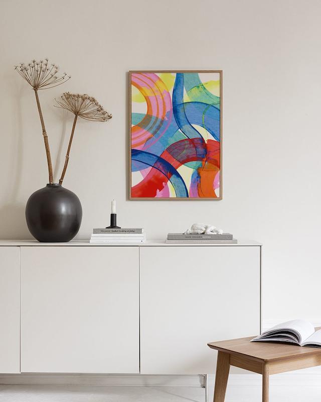 تابلو Colorful Paint Strokes