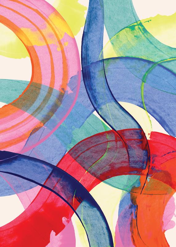 تابلو Colorful Paint Strokes در دکوراسیون مدرن