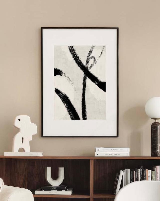 تابلو Black Brush Strokes No1
