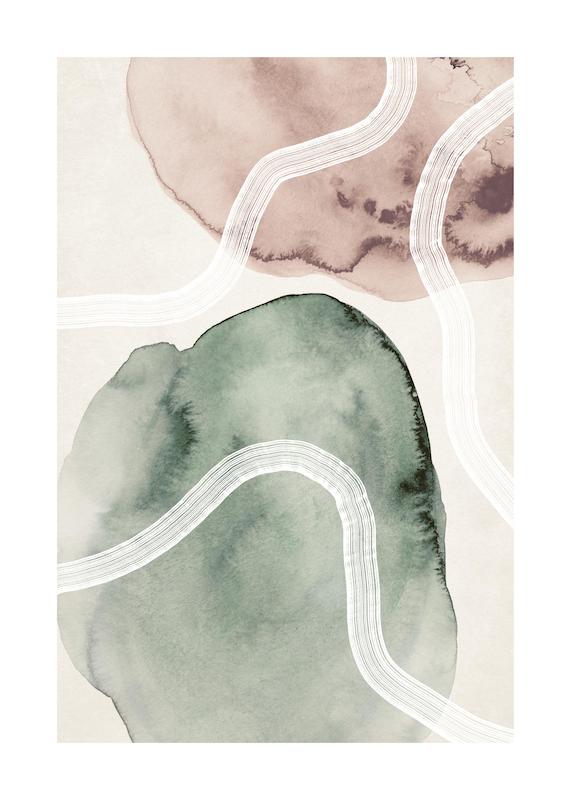 تابلو Soft Watercolor No1 در دکوراسیون مدرن