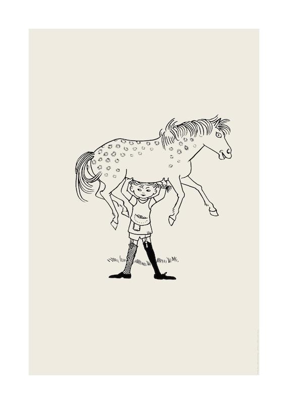 تابلو Pippi Longstocking No1 در دکوراسیون مدرن