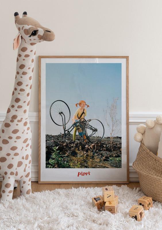 تابلو Pippi Longstocking and Her Bike