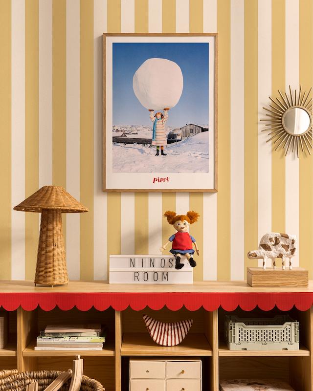 تابلو Pippi Longstocking and Snowball در دکوراسیون مدرن
