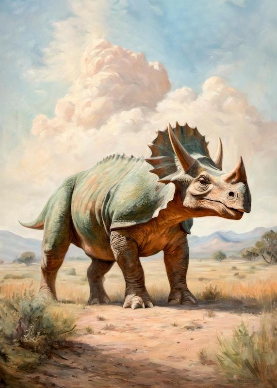 تابلو Dinosaur Portrait در دکوراسیون مدرن