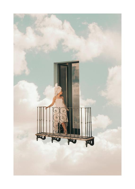 تابلو Heavenly Balcony در دکوراسیون مدرن
