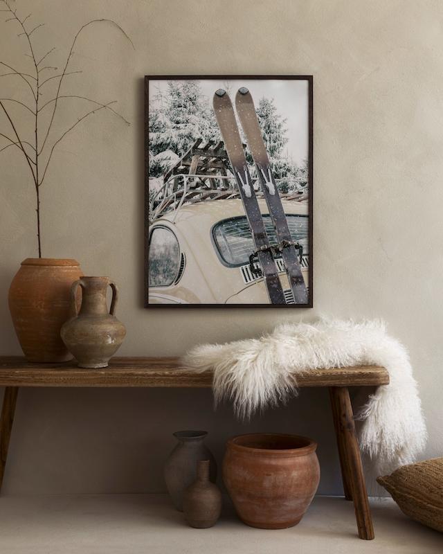 تابلو Skis and Snowfall