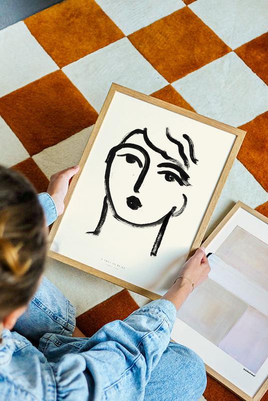 دکوراسیون منزل، تابلو دیواری، فضای زندگی، لاین آرت