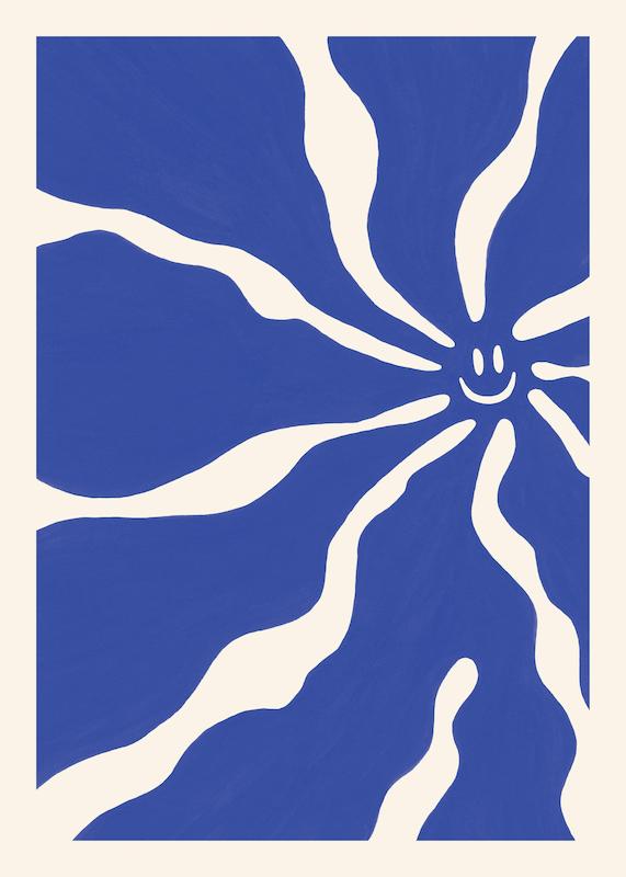 تابلو Happy Blue Flower