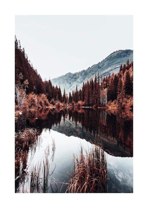 تابلو Autumn Lake در دکوراسیون مدرن