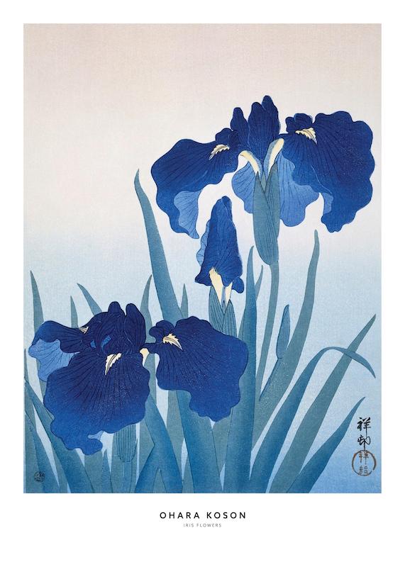 تابلو Ohara Koson - Iris Flowers در دکوراسیون مدرن