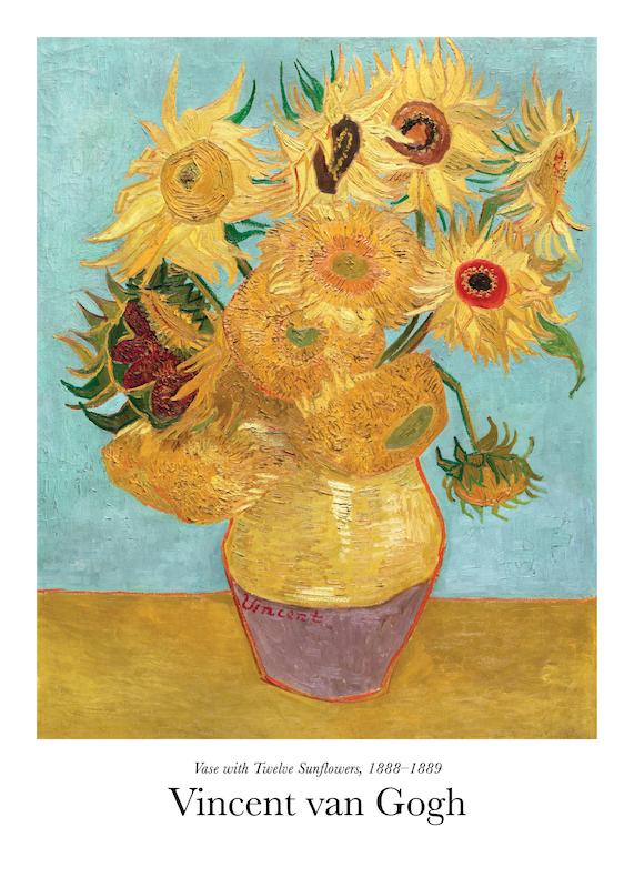 تابلو Van Gogh - Vase with Twelve Sunflowers در دکوراسیون مدرن