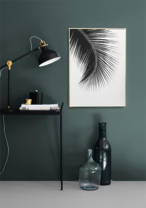 تابلو Black Palm Leaf