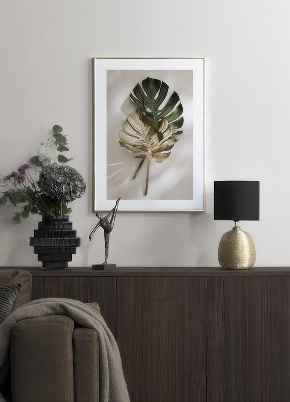 تابلو Gold Monstera No1