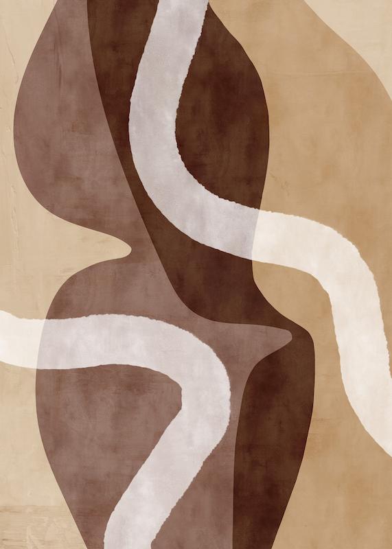 تابلو Earth Tone Abstraction No1 در دکوراسیون مدرن