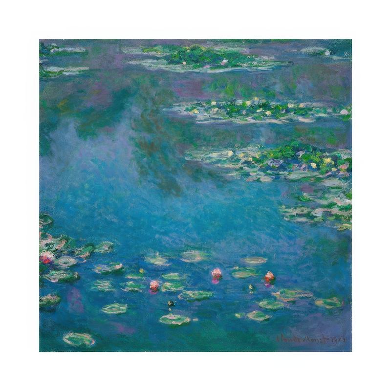 تابلو Monet - Water Lilies Square در دکوراسیون مدرن