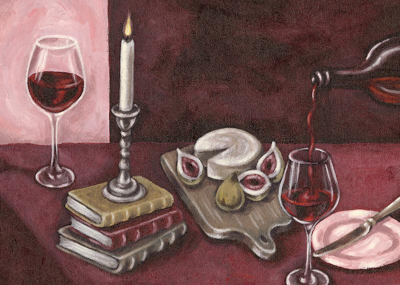 تابلو Bordeaux Table در دکوراسیون مدرن